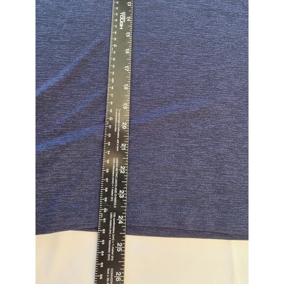 Under Armour Women's S Loose Fit Athletic V-Neck Shirt Heat Gear Heather Blue - Picture 6 of 6